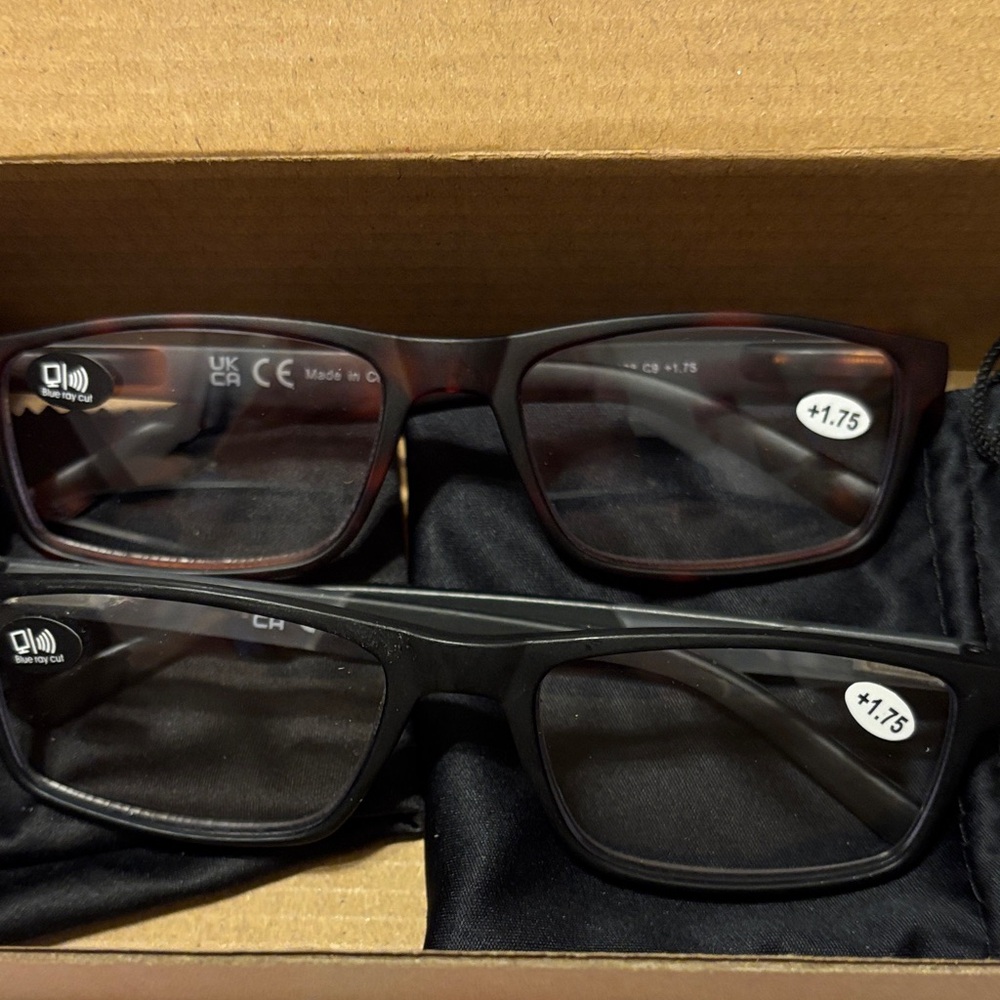Stylish Black and Brown Reading Glasses
